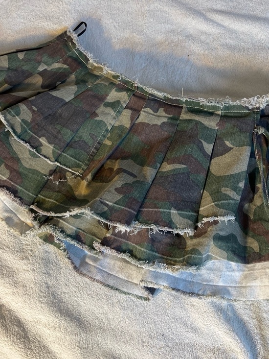 Fashion Nova Dresses & Skirts - Fashion Nova Camo Pleated Mini Skirt in Green and Brown